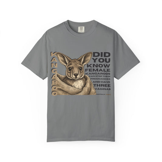 Kangaroo Fun Fact T-Shirt — "Did You Know Female Kangaroos" Graphic Tee