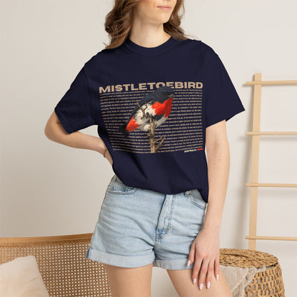 Mistletoebird Graphic T-Shirt — Botanical Bird Print Tee
