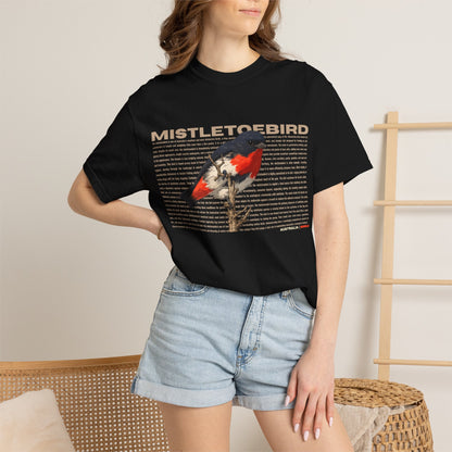 Mistletoebird Graphic T-Shirt — Botanical Bird Print Tee