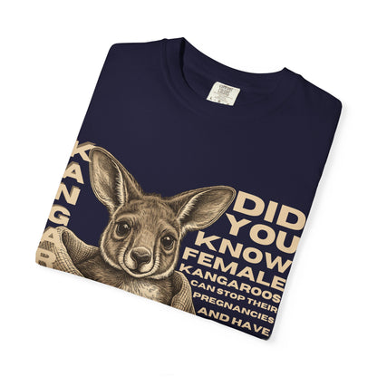 Kangaroo Fun Fact T-Shirt — "Did You Know Female Kangaroos" Graphic Tee
