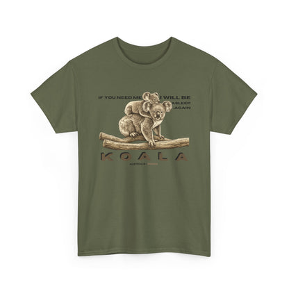 Koala Vintage Illustration T‑Shirt — "If You Need Me I Will Be Asleep" Cute Animal Tee