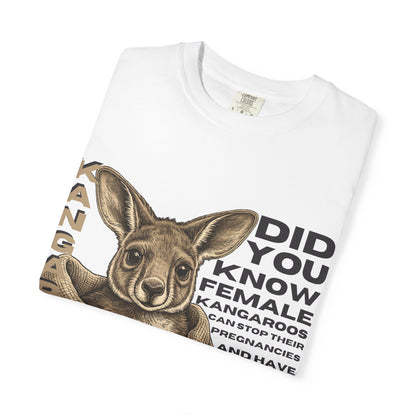 Kangaroo Fun Fact T-Shirt — "Did You Know Female Kangaroos" Graphic Tee