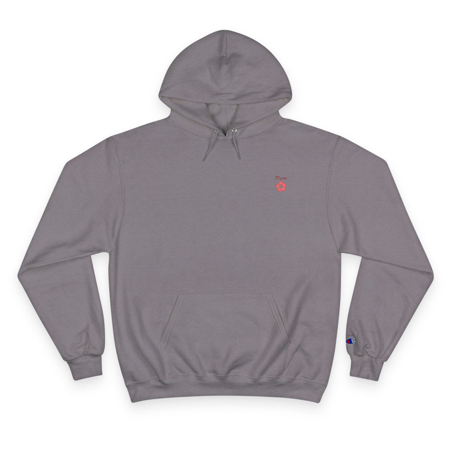 Plum Flower Hoodie — Minimal Champion Hoodie
