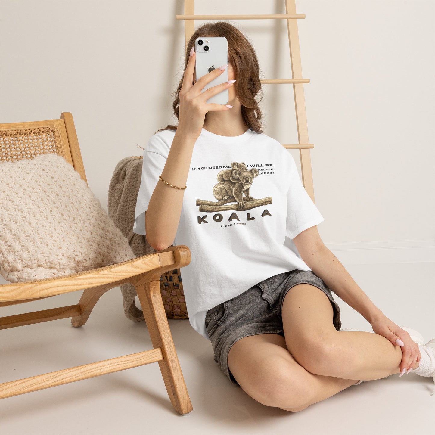 Koala Vintage Illustration T‑Shirt — "If You Need Me I Will Be Asleep" Cute Animal Tee