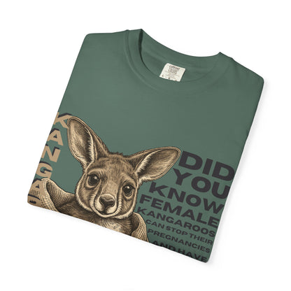Kangaroo Fun Fact T-Shirt — "Did You Know Female Kangaroos" Graphic Tee