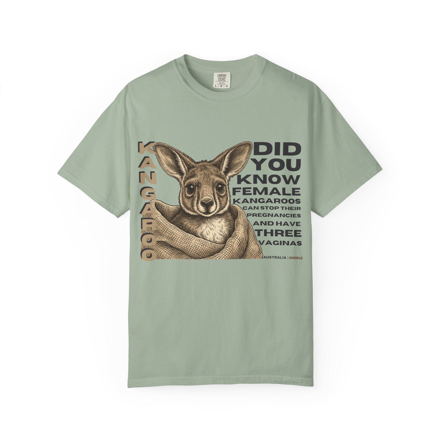 Kangaroo Fun Fact T-Shirt — "Did You Know Female Kangaroos" Graphic Tee
