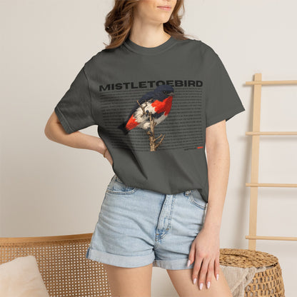 Mistletoebird Graphic T-Shirt — Botanical Bird Print Tee