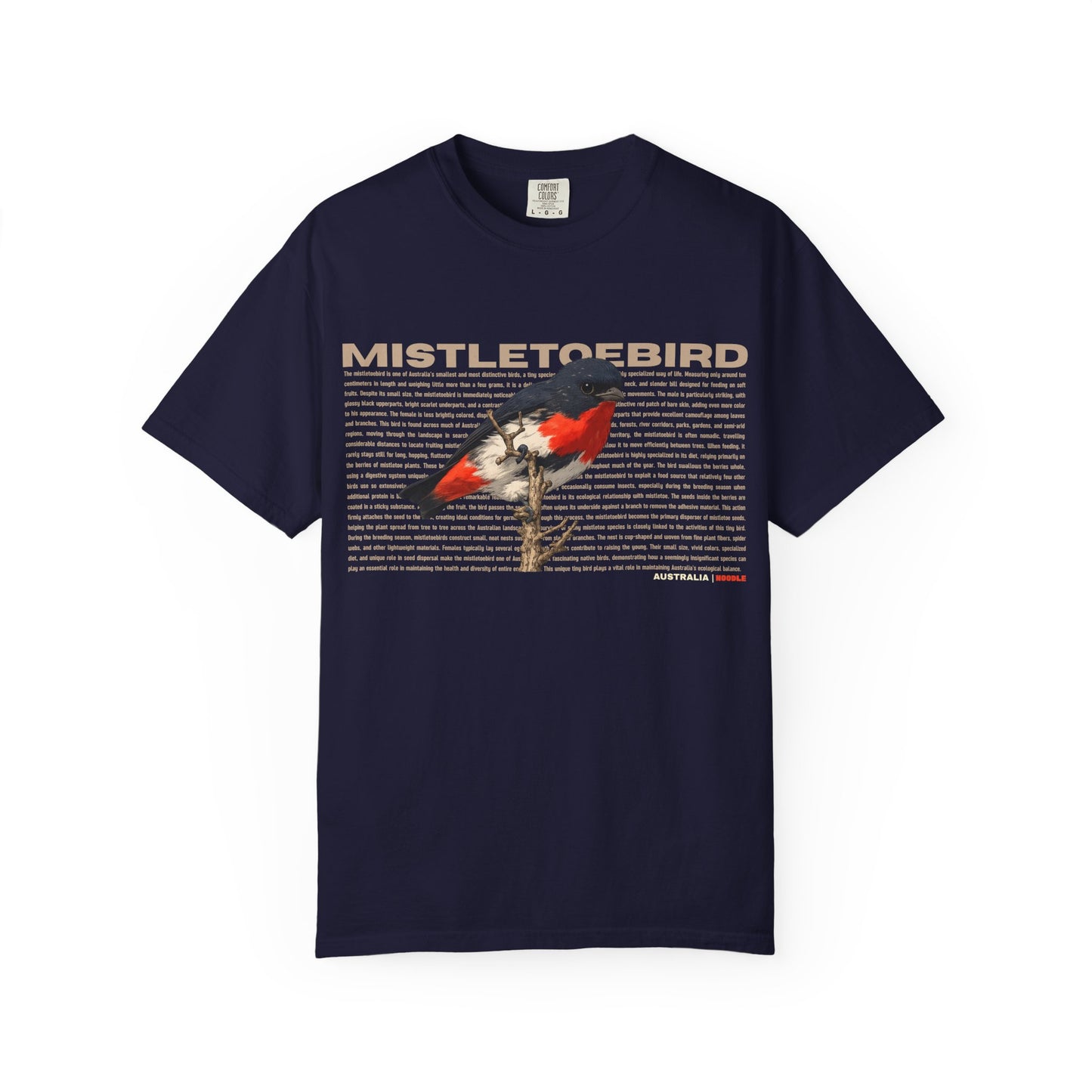 Mistletoebird Graphic T-Shirt — Botanical Bird Print Tee
