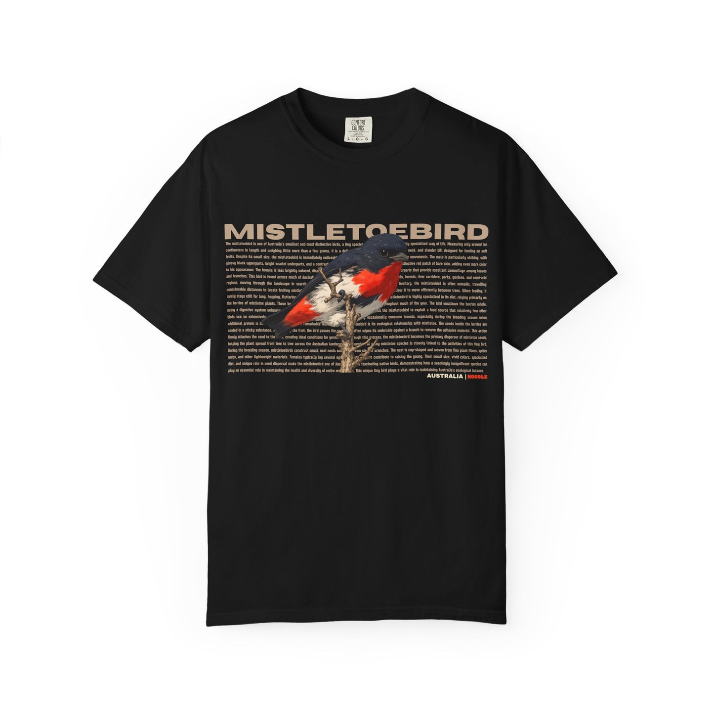Mistletoebird Graphic T-Shirt — Botanical Bird Print Tee