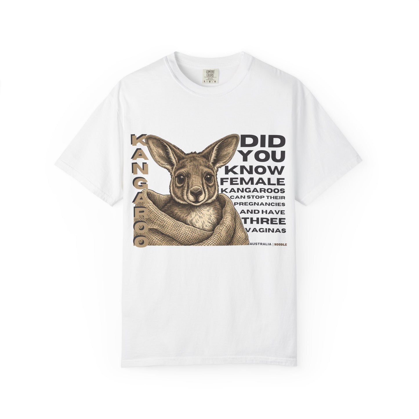 Kangaroo Fun Fact T-Shirt — "Did You Know Female Kangaroos" Graphic Tee