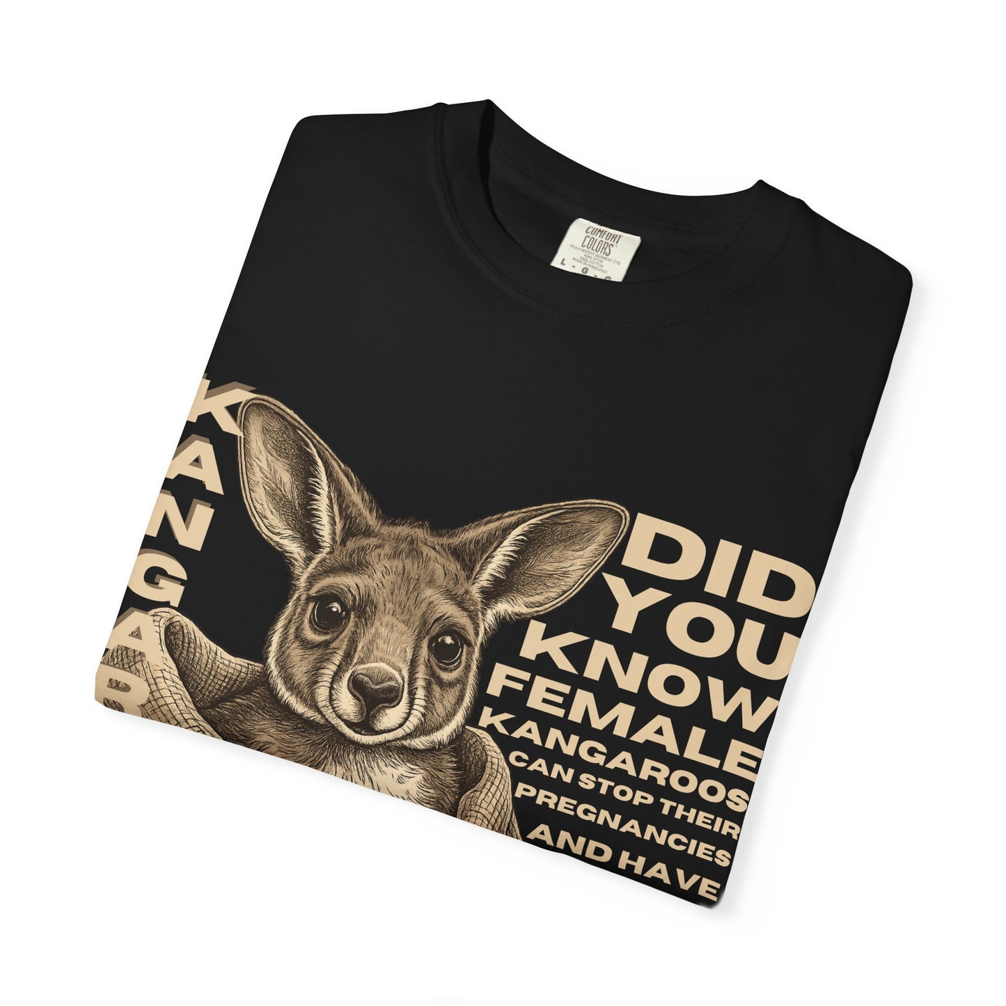 Kangaroo Fun Fact T-Shirt — "Did You Know Female Kangaroos" Graphic Tee