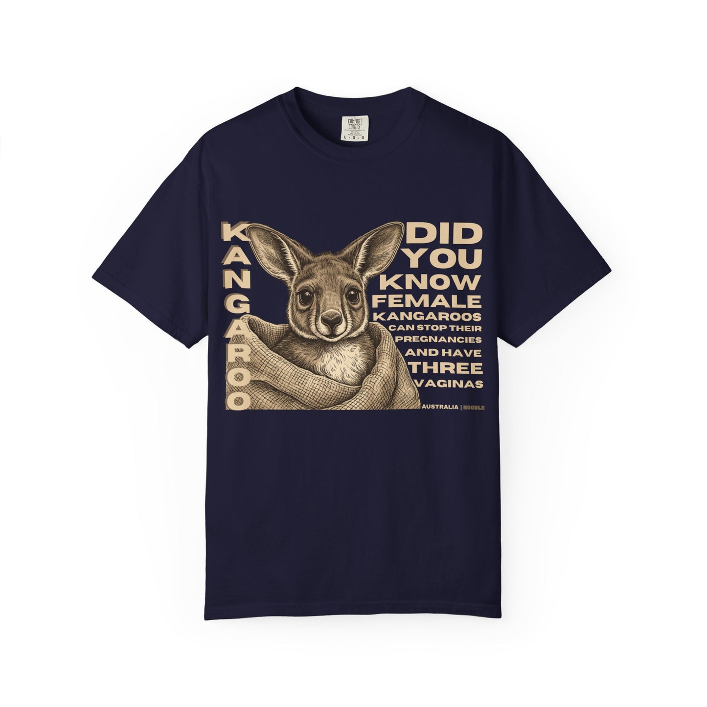 Kangaroo Fun Fact T-Shirt — "Did You Know Female Kangaroos" Graphic Tee
