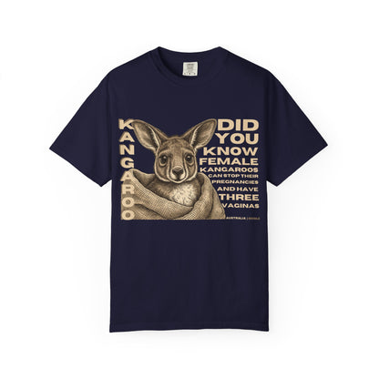 Kangaroo Fun Fact T-Shirt — "Did You Know Female Kangaroos" Graphic Tee