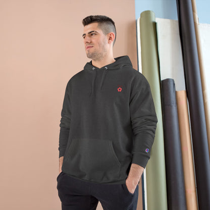 Plum Flower Hoodie — Minimal Champion Hoodie